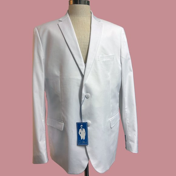 Sean Alexander Suits & Blazers Mens 3pc Ultra Slim Fit White Suit